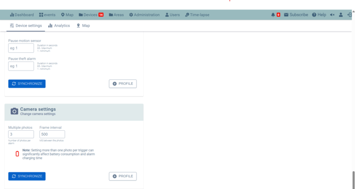 Reconeyez Event Configuration 2